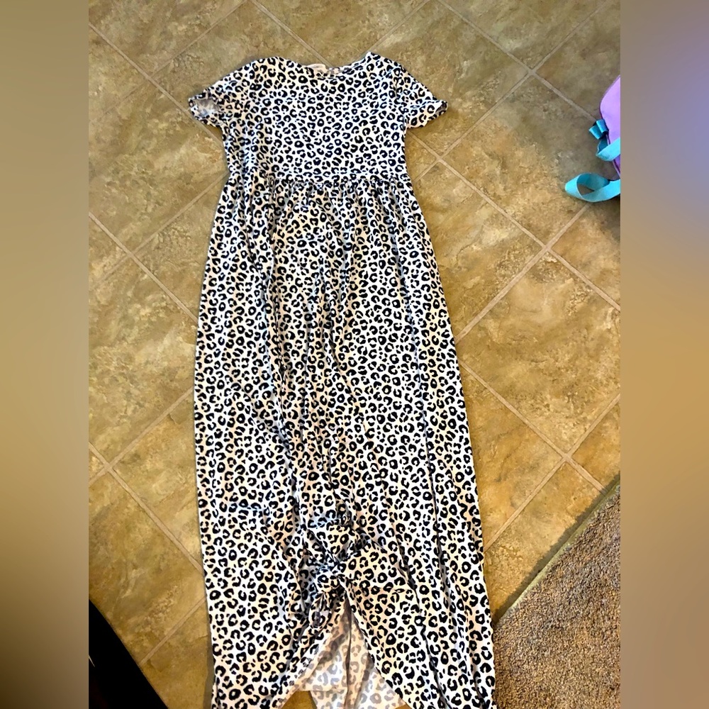 Maxi dress, size S, leopard print